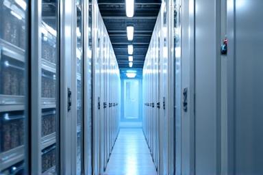 Interior of a cold storage facility